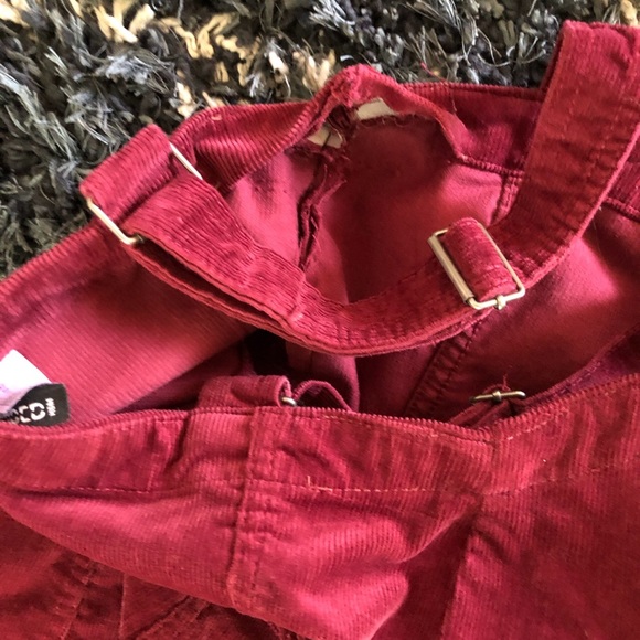 H&M Divided Open Front Burgundy Corduroy Dress - Picture 4 of 4